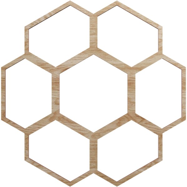 Ekena Millwork Florin Wood Fretwork Pierced Ceiling Medallion, Red Oak, 16"OD x 5 5/8"ID x 3/8"T CMWP16X16X0375FORO - main